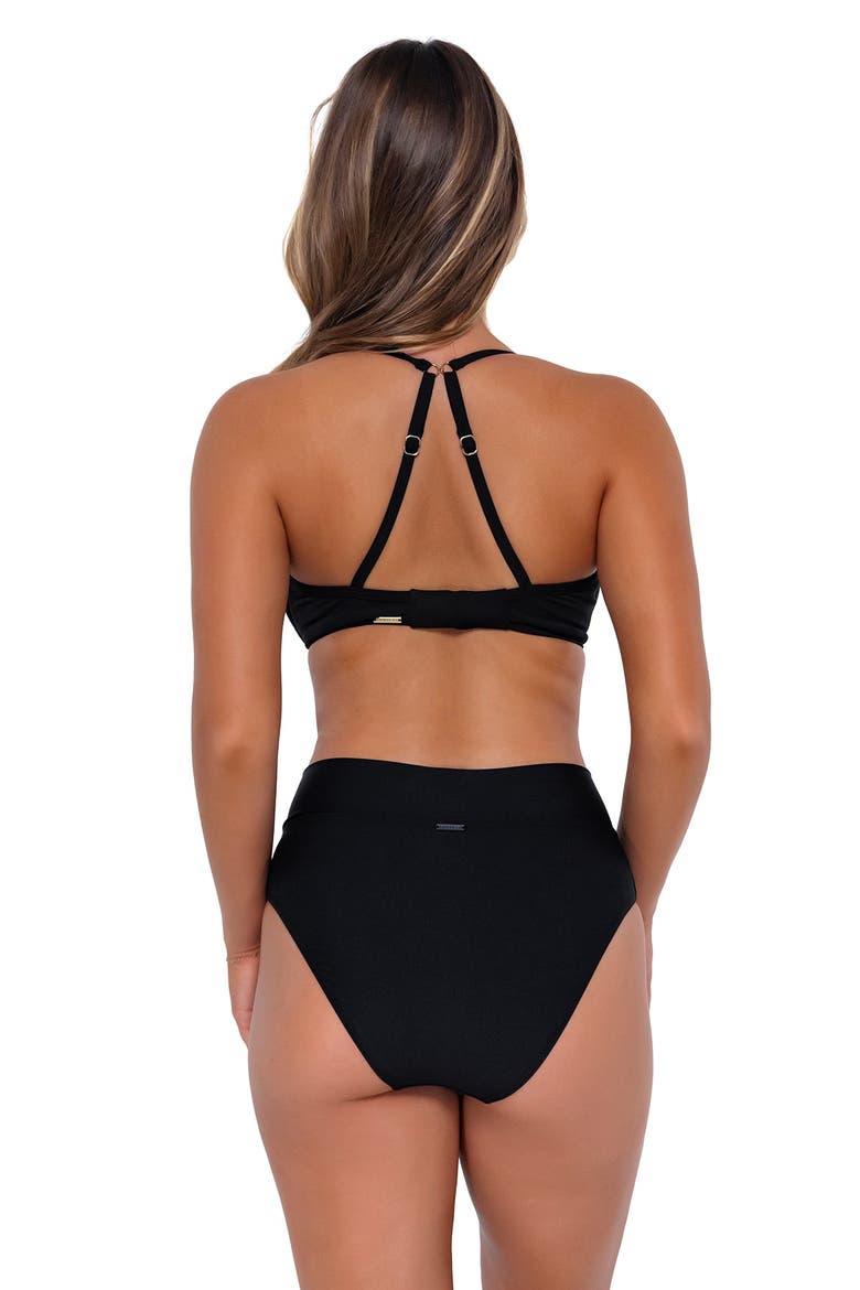 Summer Lovin' V-Front Bikini Swim Bottoms, Main, color, Black