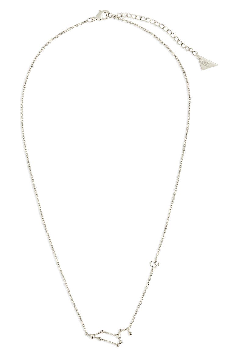 14K Gold Plated Station Constellation Pendant Necklace, Alternate, color, SILVER - LEO