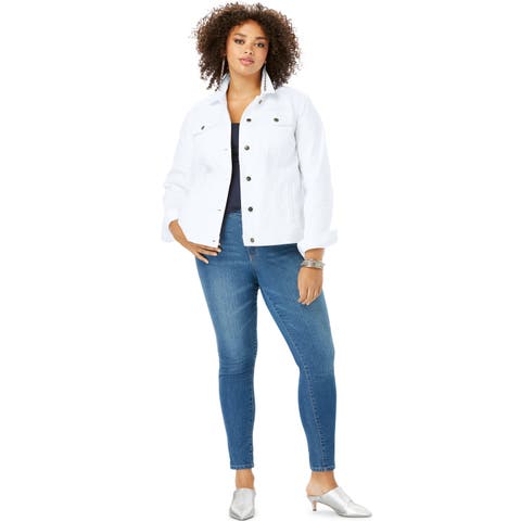 Plus Size Classic Stretch Denim Jacket (Plus)