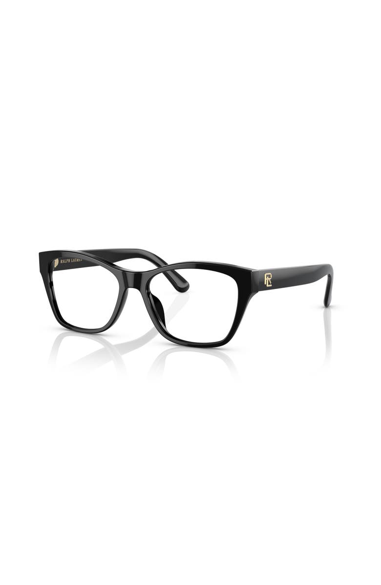 Ralph Lauren 53mm Rectangle optical glasses, Main, color, Black
