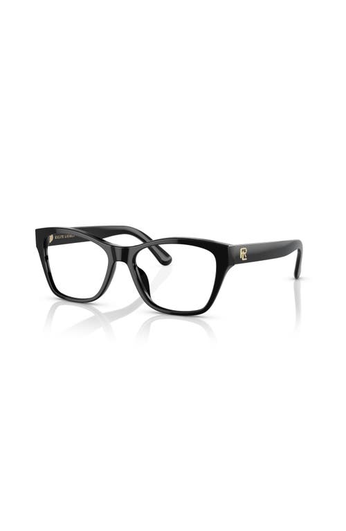 Ralph Lauren 53mm Rectangle Optical Glasses In Black