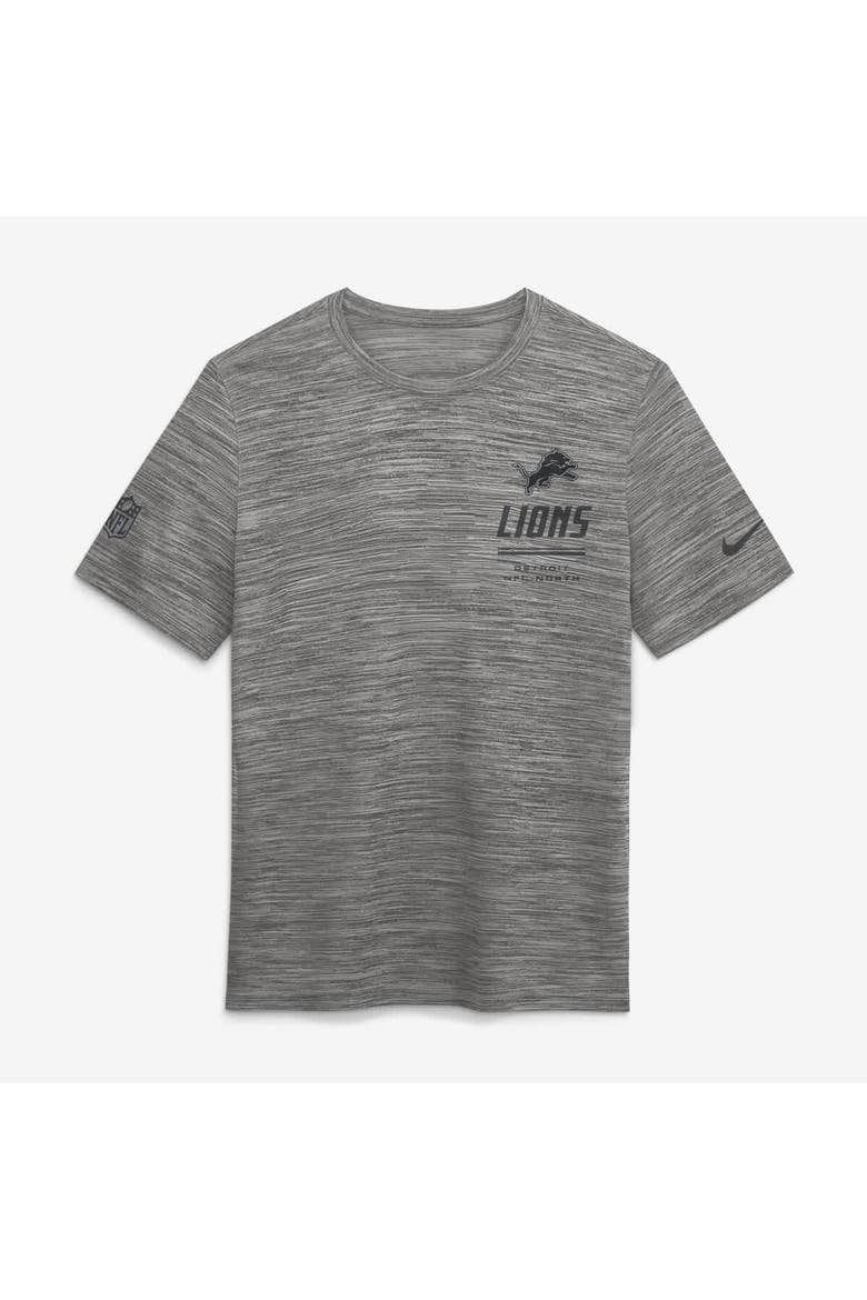 Men's Nike Gray Detroit Lions Sideline Double Covered Dri-FIT Velocity T-Shirt, Alternate, color, Gray