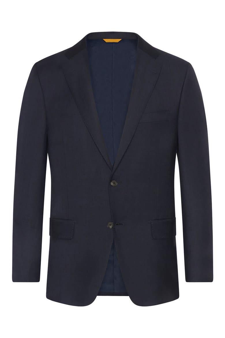 Infinity Sharkskin Classic Fit Wool Suit, Alternate, color, NAVY