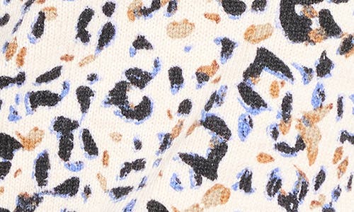 Nic + Zoe Nic+zoe Cheetah Spot V-neck Cotton Blend Sweater In Multi