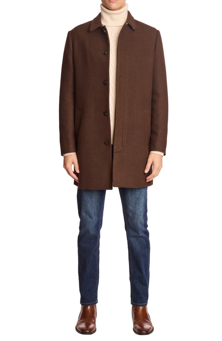 PAISLEY & GRAY Wool Blend Topper Coat, Alternate, color, Chocolate Brown