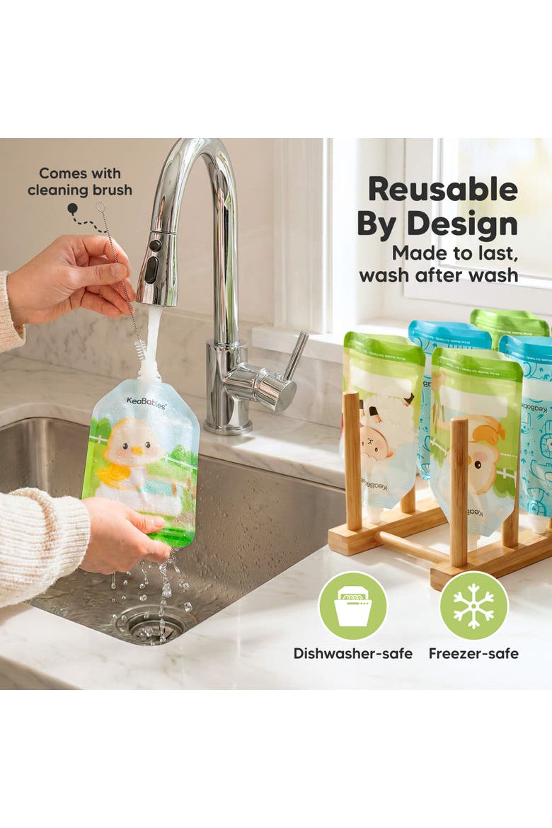 12-Pack Prep Reusable Food Pouches, Alternate, color, Lil Barn