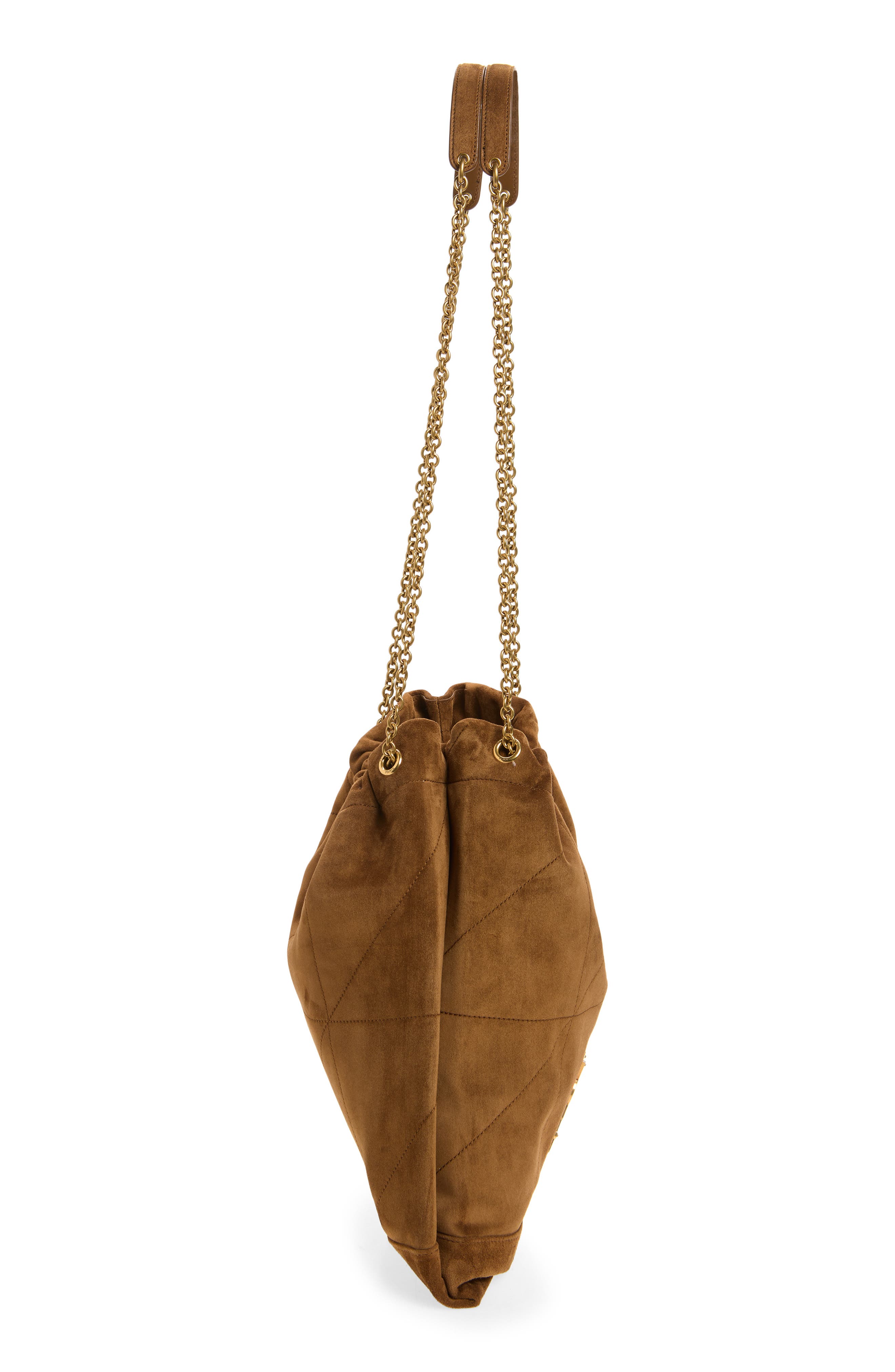 Jamie Suede Pouch Bag, Alternate, color, CARAMEL COGNAC