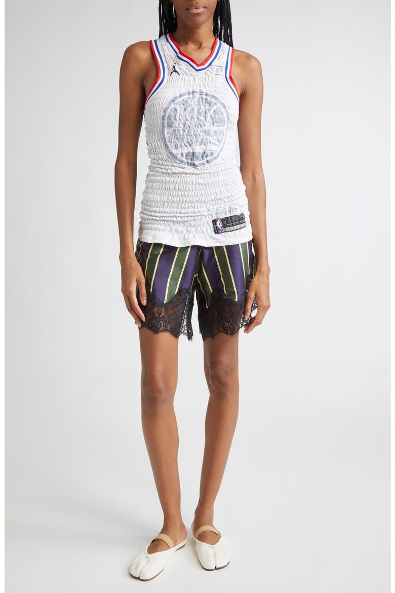 The Lace Football Shorts, Alternate, color, BLUE MULTICOLOR