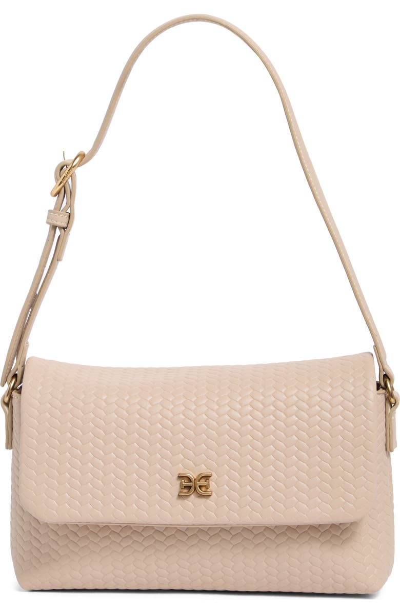 Sam Edelman Eva Woven Shoulder Bag, Main, color, Beige