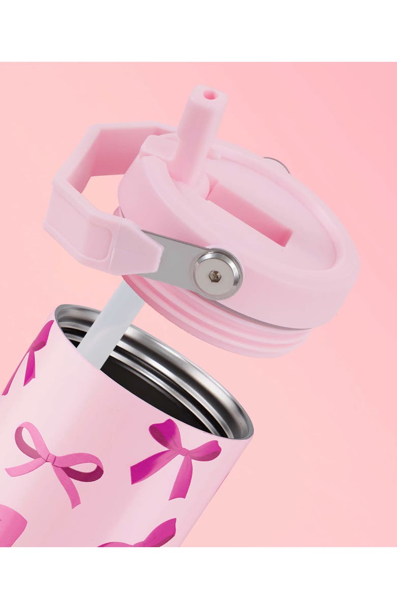 Juicy Couture 30-Ounce Stainless Steel Flip Sip Water Tumbler, Alternate, color, Tossed Pink Bows