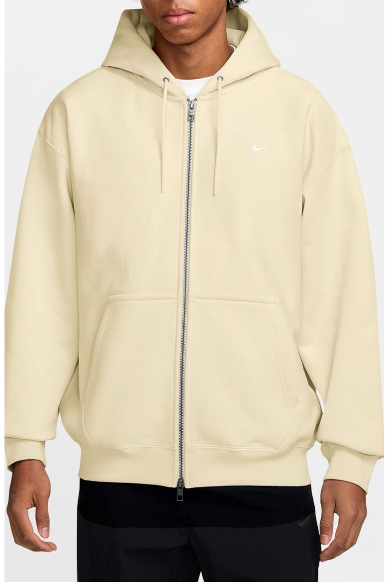 Life Fleece Full Zip Hoodie, Main, color, COCONUT MILK/ WHITE