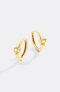 Mint & Lily Solitaire Birthstone Huggie Hoop Earrings