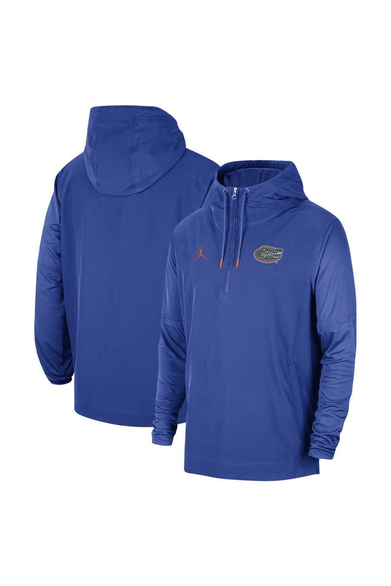 Men's Jordan Brand Royal Florida Gators Player Half-Zip Jacket, Main, color, Royal