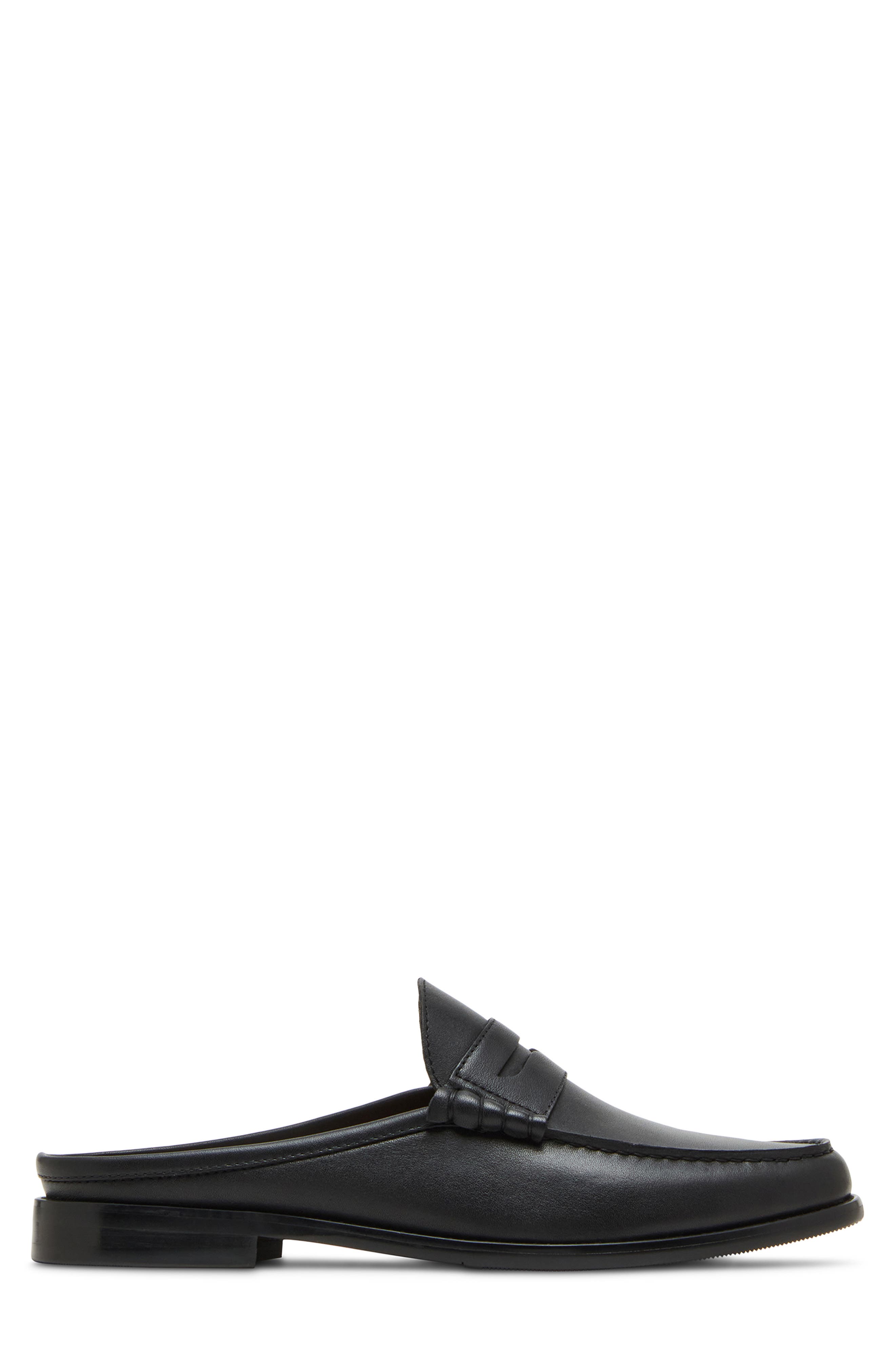 Steve Madden Abott Loafer Mule, Alternate, color, Black Lea