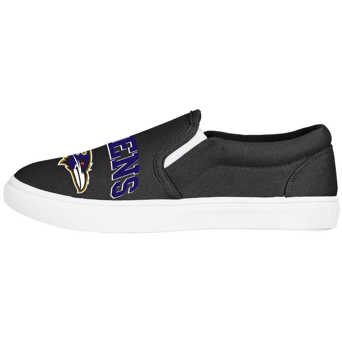 FOCO Women's FOCO Baltimore Ravens Big Logo Slip-On Sneakers, Alternate, color, 