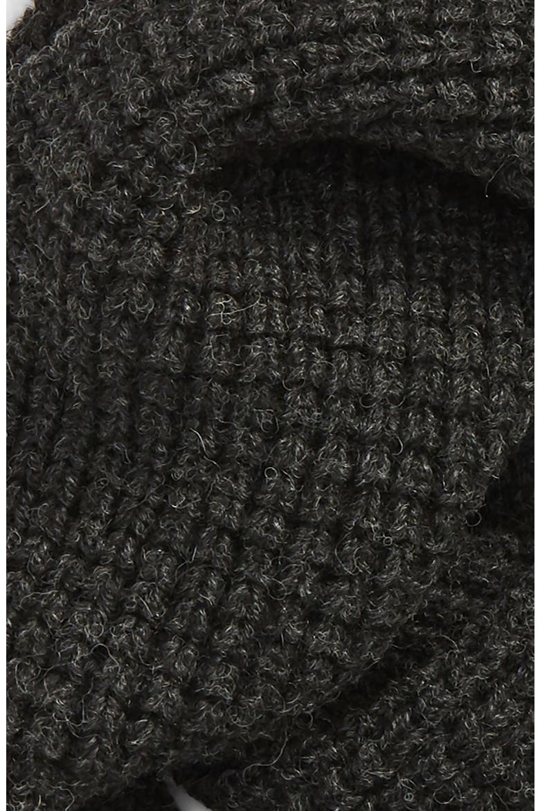 Waffle Stitch Wool Infinity Scarf, Alternate, color, IRON GREY