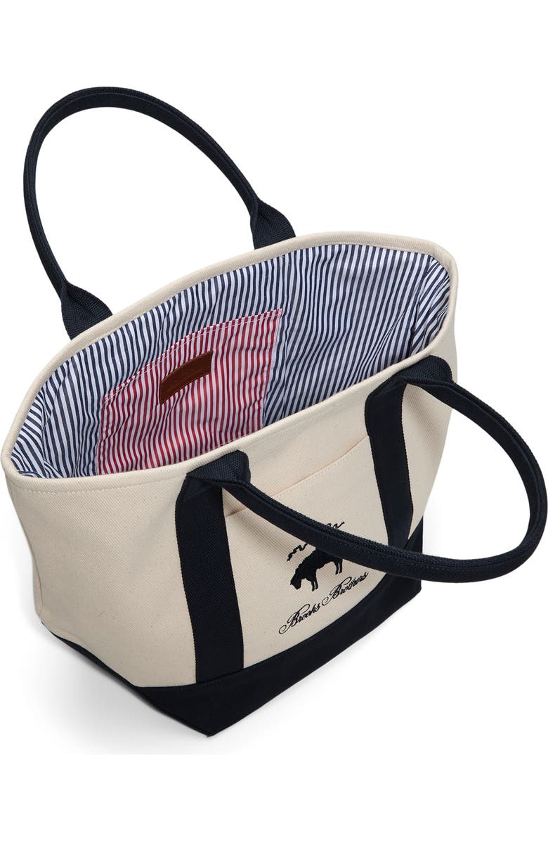 Brooks Brothers Penn Cotton Canvas Tote, Alternate, color, Natural