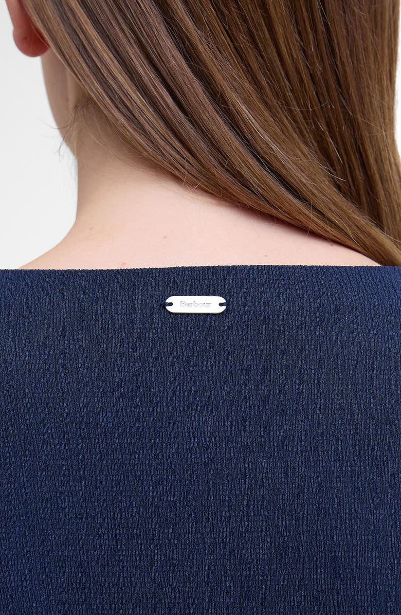 Barbour Louise Peplum Shirt, Alternate, color, Navy