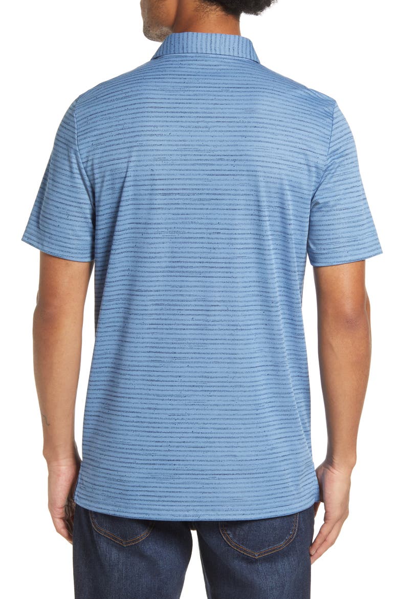 Fraser Island Stripe Cotton Blend Golf Polo, Alternate, color, RIVIERA