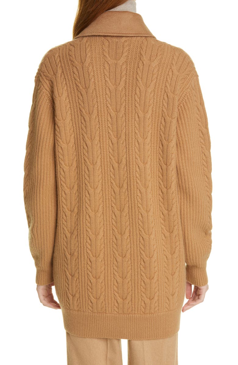 Max Mara Mixed Media Wool & Cashmere Coat, Alternate, color, 