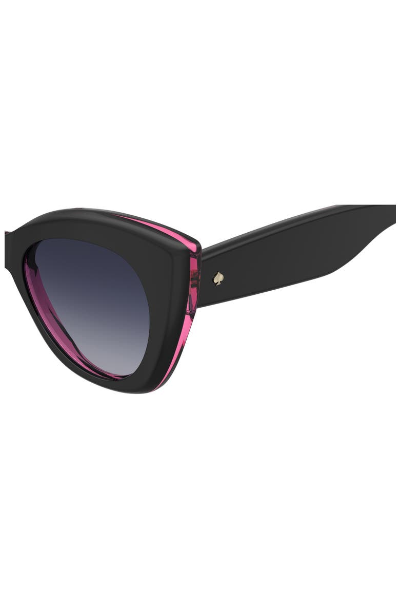 dominica 49mm gradient rectangular sunglasses, Alternate, color, BLACK PINK/ DARK GREY SF