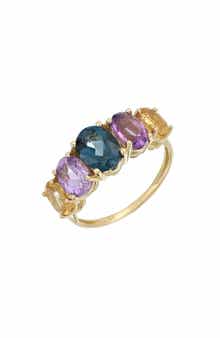 BLC Oval Cut Mixed Stone Ring