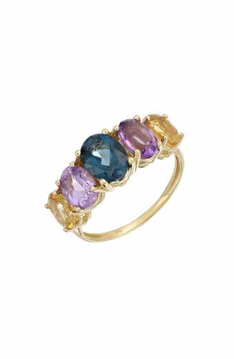 BLC Oval Cut Mixed Stone Ring