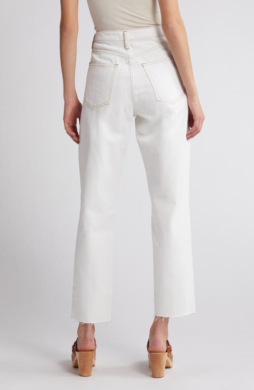 Frame The Pencil Crop High Waist Ankle Slim Straight Leg Jeans In Au Natural Clean