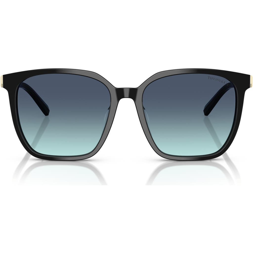 Tiffany & Co . 56mm Gradient Square Sunglasses In Black