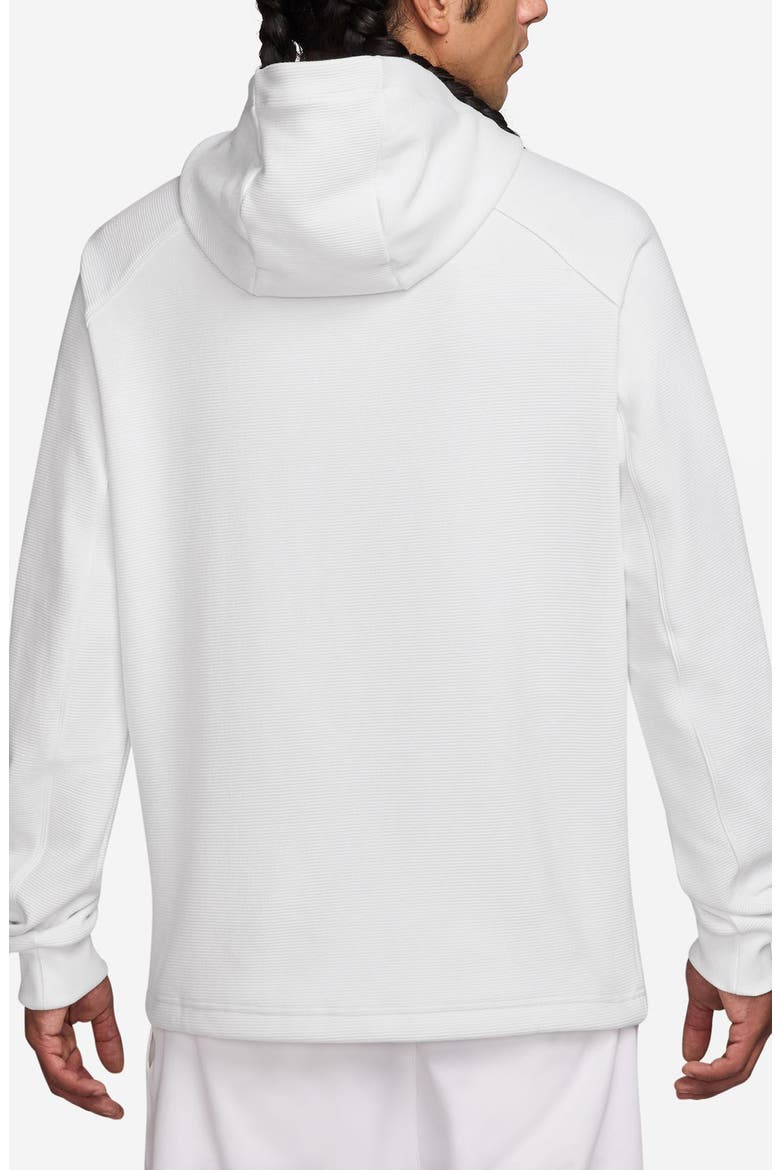 Therma-FIT Golf Shield Logo Quarter Zip Hoodie, Alternate, color, WHITE/ BLACK