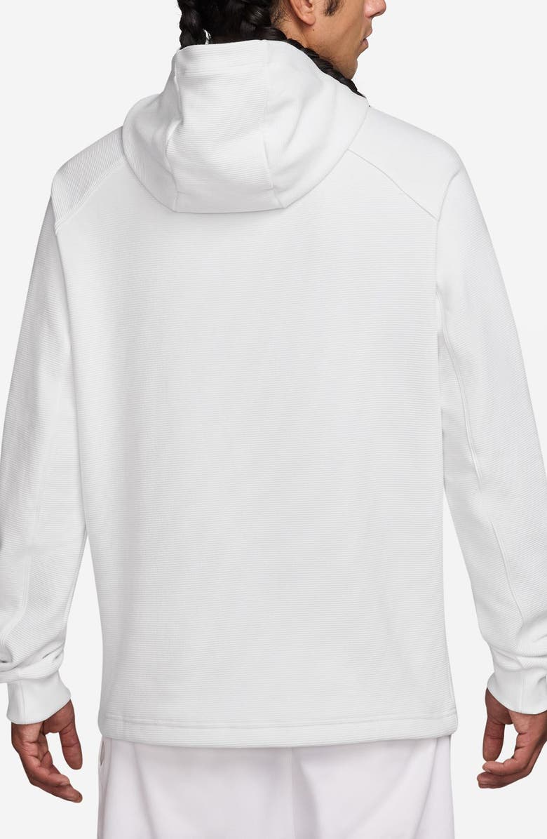 Nike Therma-FIT Golf Shield Logo Quarter Zip Hoodie, Alternate, color, White/ Black