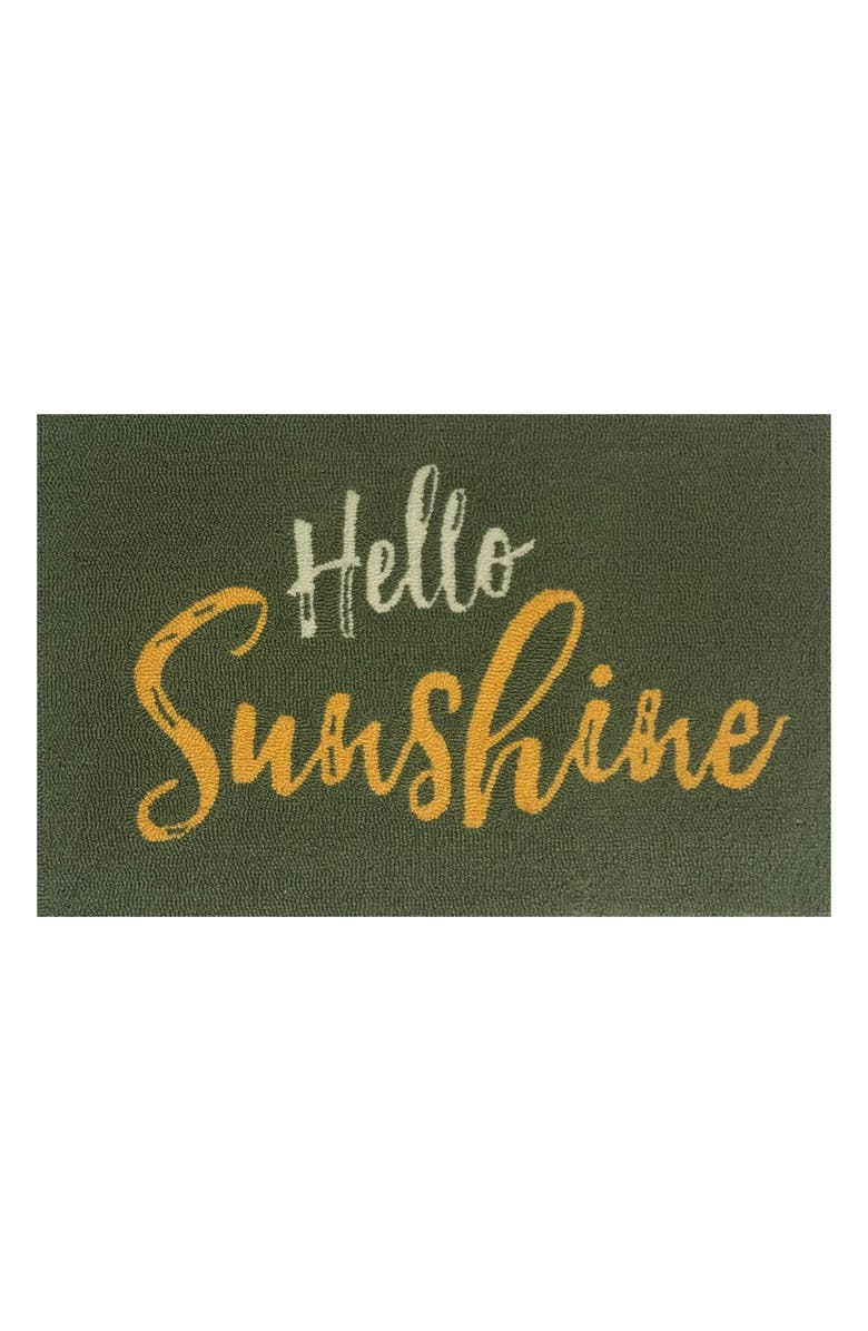 R16 HOME Hello Sunshine Doormat, Main, color, Fern Multi