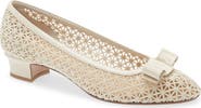 FERRAGAMO Macramé Vara Bow Pump