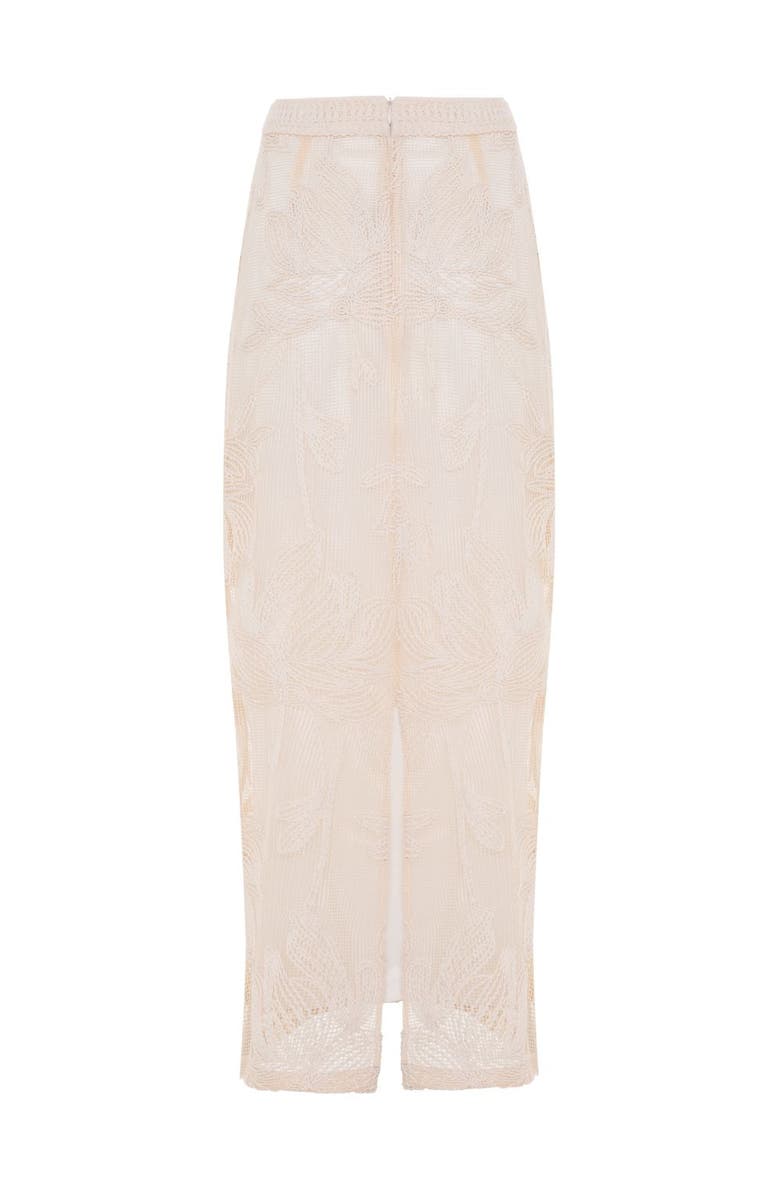 PatBO Joy Lace Midi Skirt, Main, color, Off White