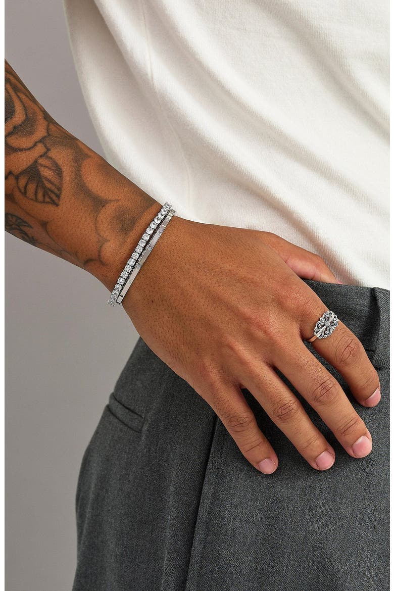 Tennis Bracelet, Alternate, color, Silver