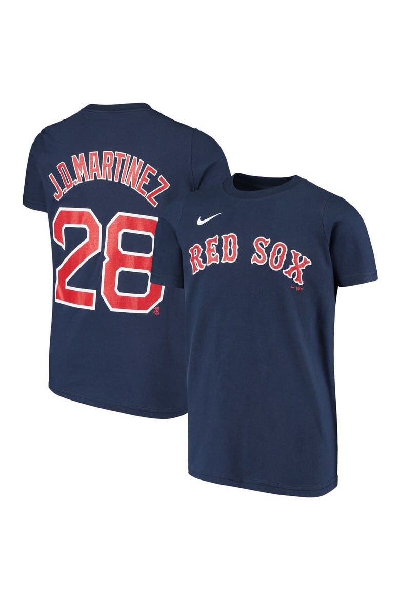 Youth Nike J.D. Martinez Navy Boston Red Sox Player Name & Number T-Shirt, Main, color, Navy