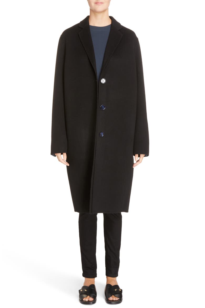Avalon Wool & Cashmere Coat, Alternate, color, BLACK