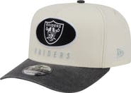 New Era Men's New Era  Cream/Black Las Vegas Raiders Washed A-Frame 9FIFTY Snapback Hat