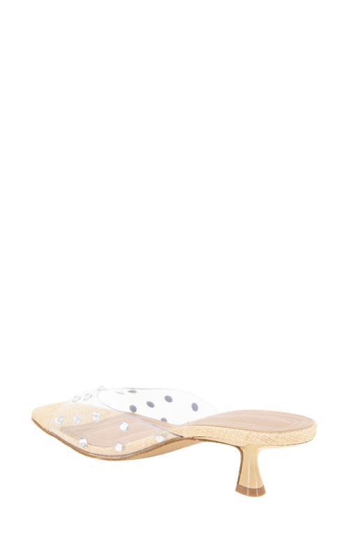 Bcbg Inika 2 Slide Sandal In Clear/rhinestone