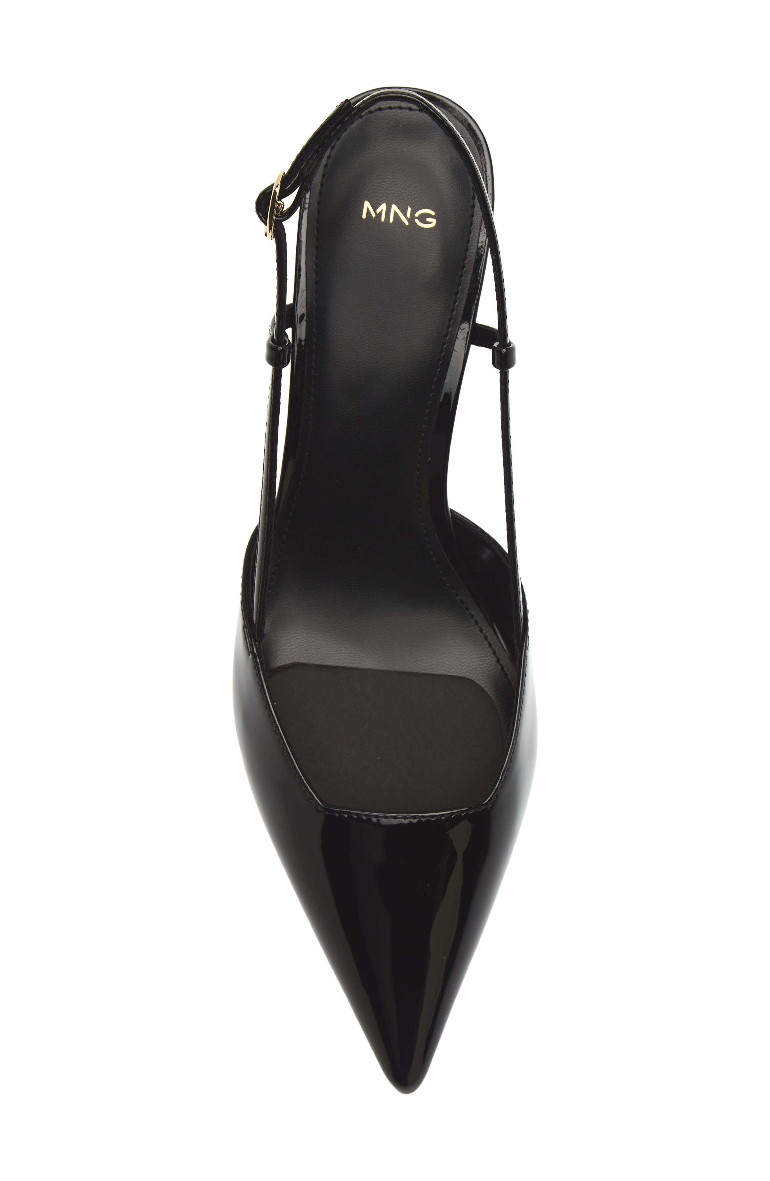Slingback Pointed Toe Pump, Alternate, color, BLACK