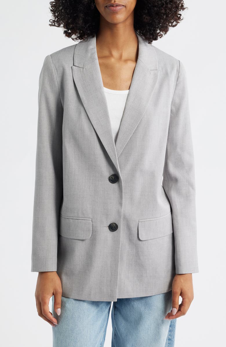 Friends Like These Peak Lapel Blazer, Alternate, color, Grey