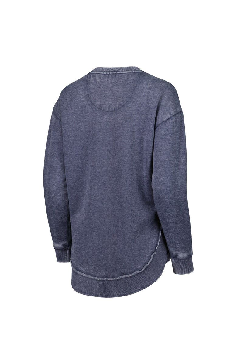PRESSBOX Women's Pressbox Navy Gonzaga Bulldogs Vintage Wash Pullover Sweatshirt, Alternate, color,