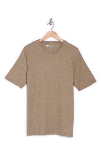 Nordstrom Rack Jersey Crewneck T-shirt In Tan Desert Heather
