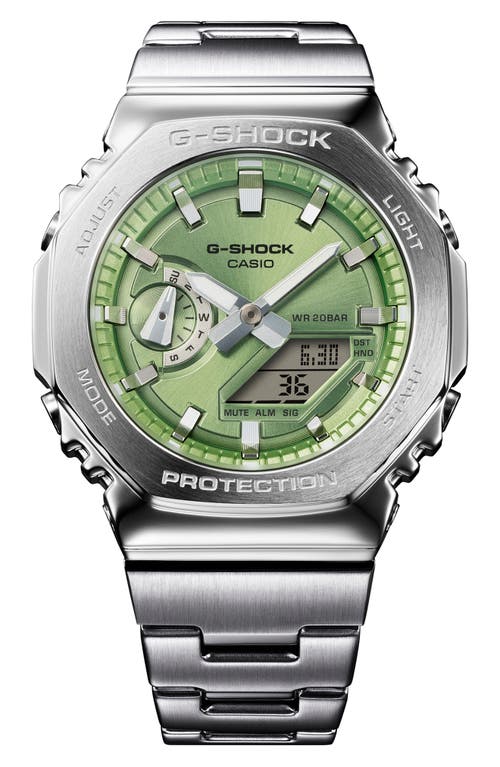G-SHOCK 2110 Series Analog-Digital Watch, 49.3mm in Silver at Nordstrom