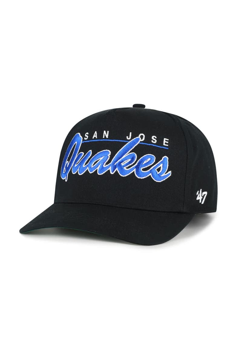 Men's '47  Black San Jose Earthquakes Brushmark Hitch Adjustable Hat, Alternate, color, Black