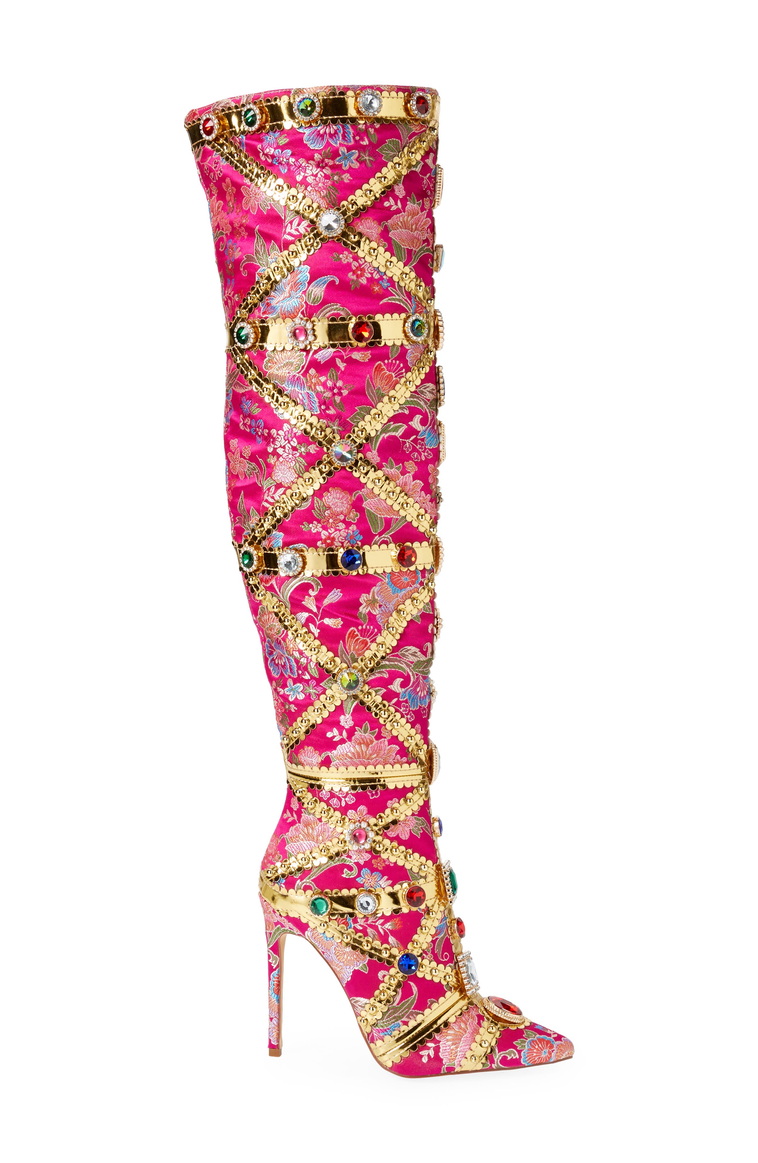 AZALEA WANG Berkley Knee High Boot, Alternate, color, Pink
