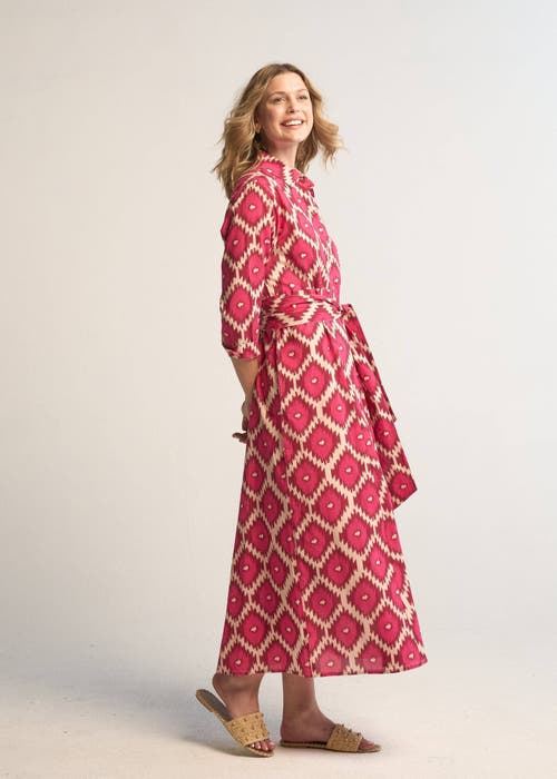 Guadalupe Design Luciana Ikat Multi Dress In Pink