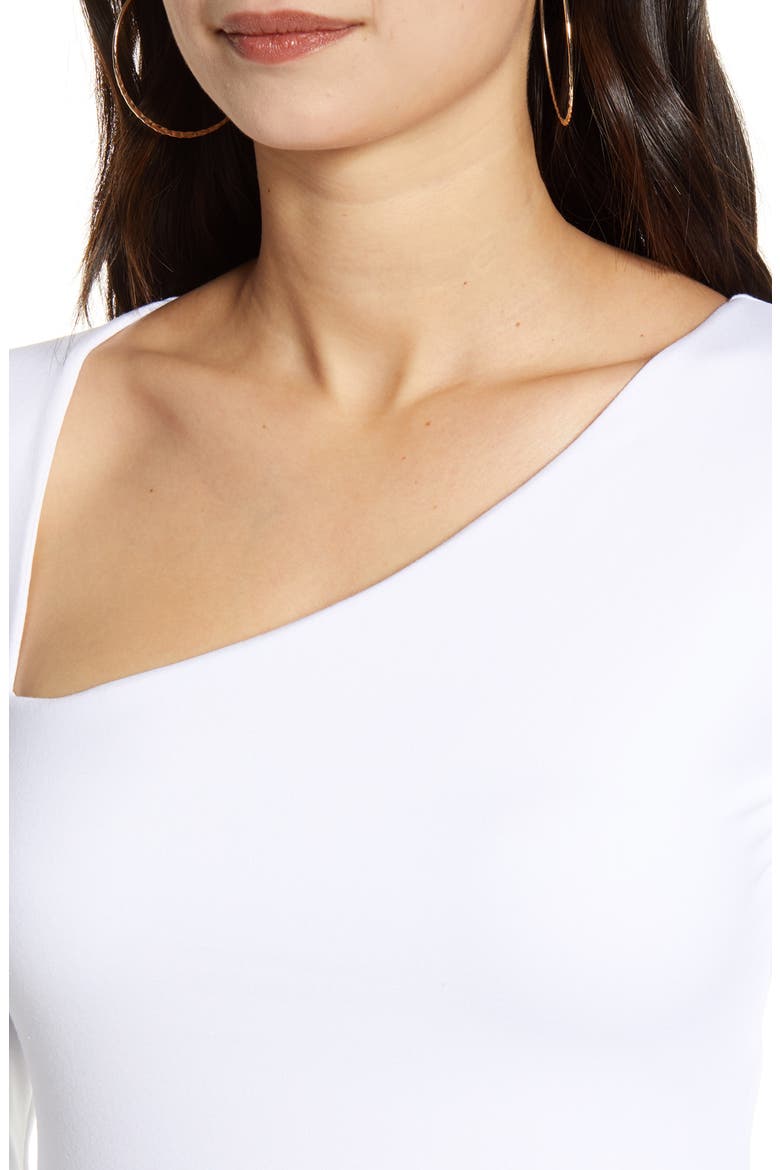 Diagonal Neck Long Sleeve Top, Alternate, color, SUGAR