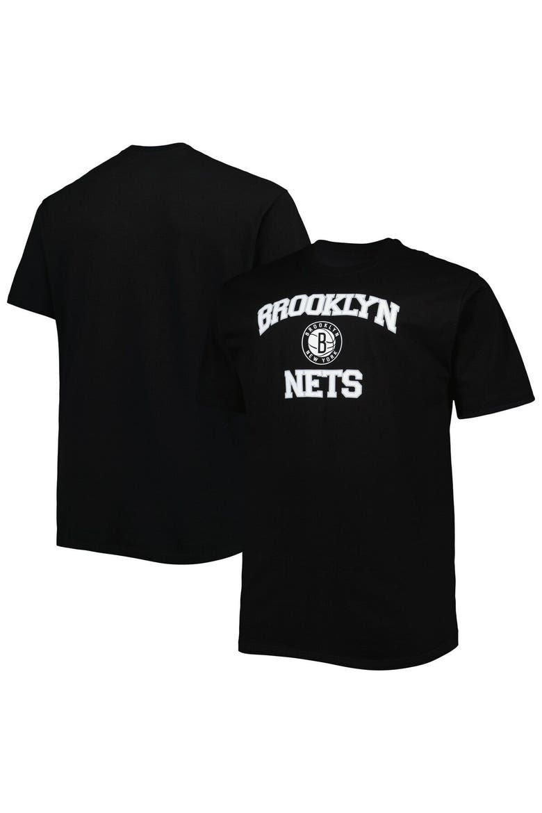 Men's Black Brooklyn Nets Big & Tall Heart & Soul T-Shirt, Alternate, color, Black