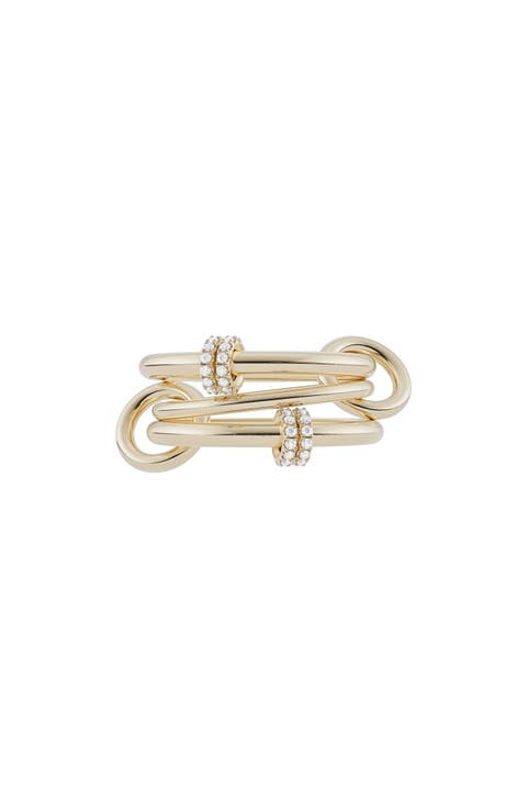 Jovie 18k Gold Diamond Stack Ring